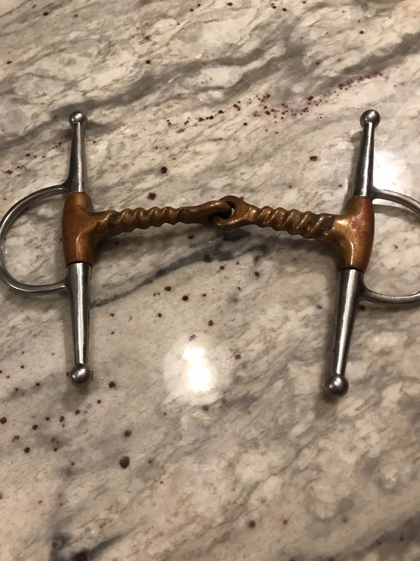 Copper Twisted Full Cheek Snaffle Bit