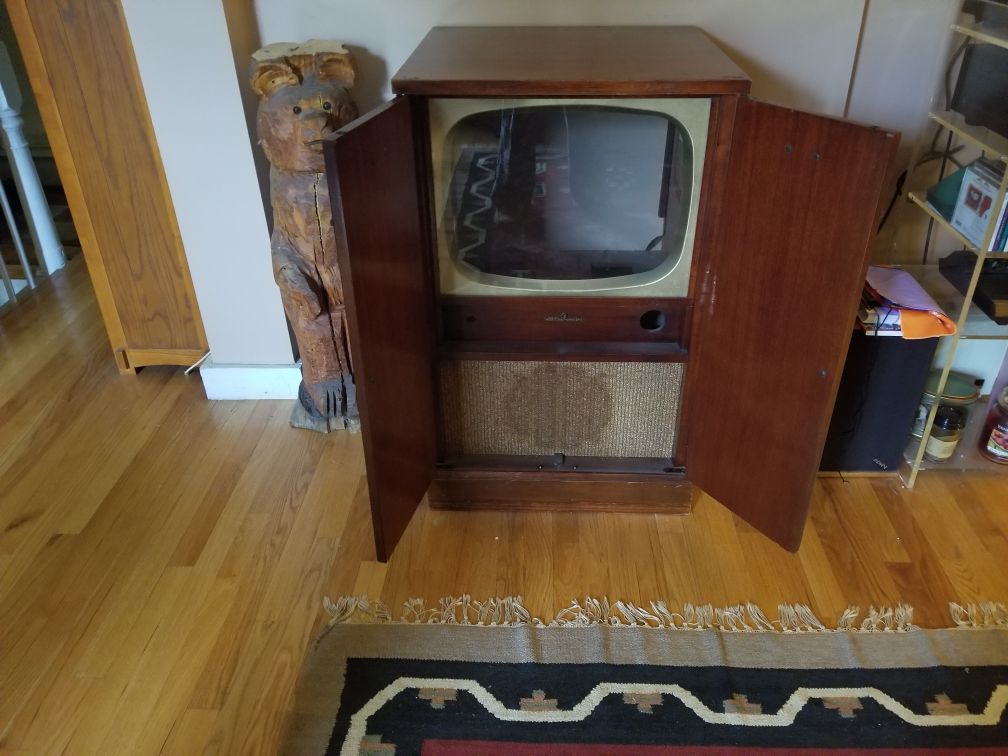 Antique TV cabinet