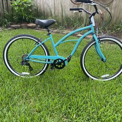 Sixthreezero Turquoise Cruiser Bike (Map 1st Plz)