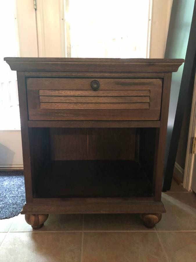 LIKE NEW! 24” Shutter Nightstand / Side Table - Original Price: $499 (Alexandria)