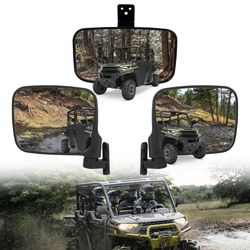 Center & Side Rearview Mirrors Kit for Polaris Ranger XP 1000/ Ranger 1000