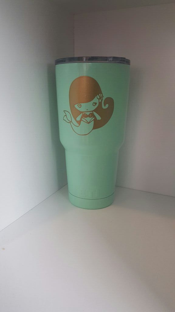 NEW Yeti cup with mermaid decal