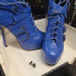 Stiletto Blue Heels