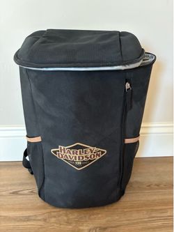 Backpack/beverage cooler with Harley Davidson logo
