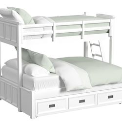 White bunk bed