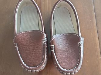 Kids Brown Leather Loafers