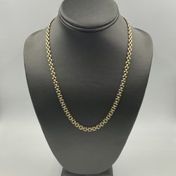 10KT YELLOW GOLD 20” ROLEX LINK CHAIN 5.0MM 11.6GR