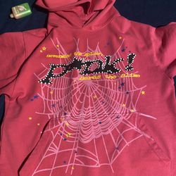  Sp5der Pink Hoodie V1 Size Medium 