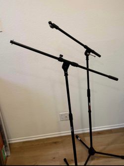 2 Professional Boom Microphone Stands – Proline + On-Stage – Excellent Condition