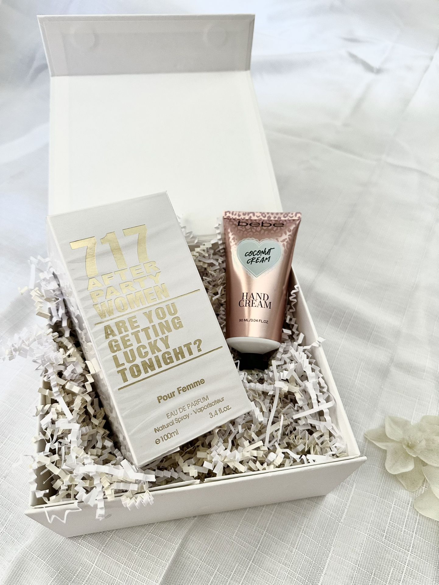 Luxury Gift Set – 717 After Party Women Perfume & Coconut Hand Cream in Elegant Box 🎁