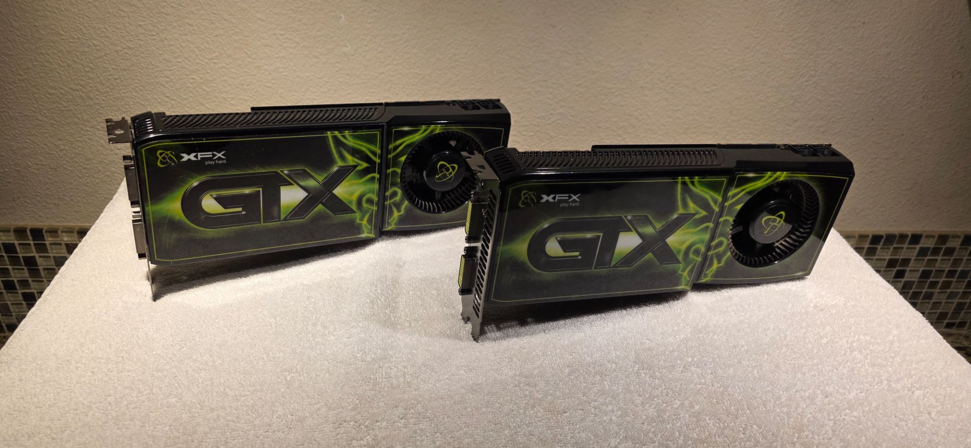 Matching Pair: XFX NVIDIA GeForce GTX 280 1GB GDDR3 - SLI Ready - Retro Gaming