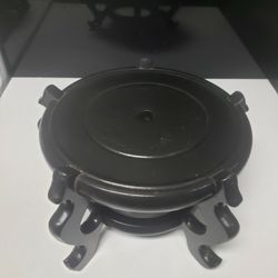 8.5" Asian Black Lacquer Riser / Stand For Pot or Vase