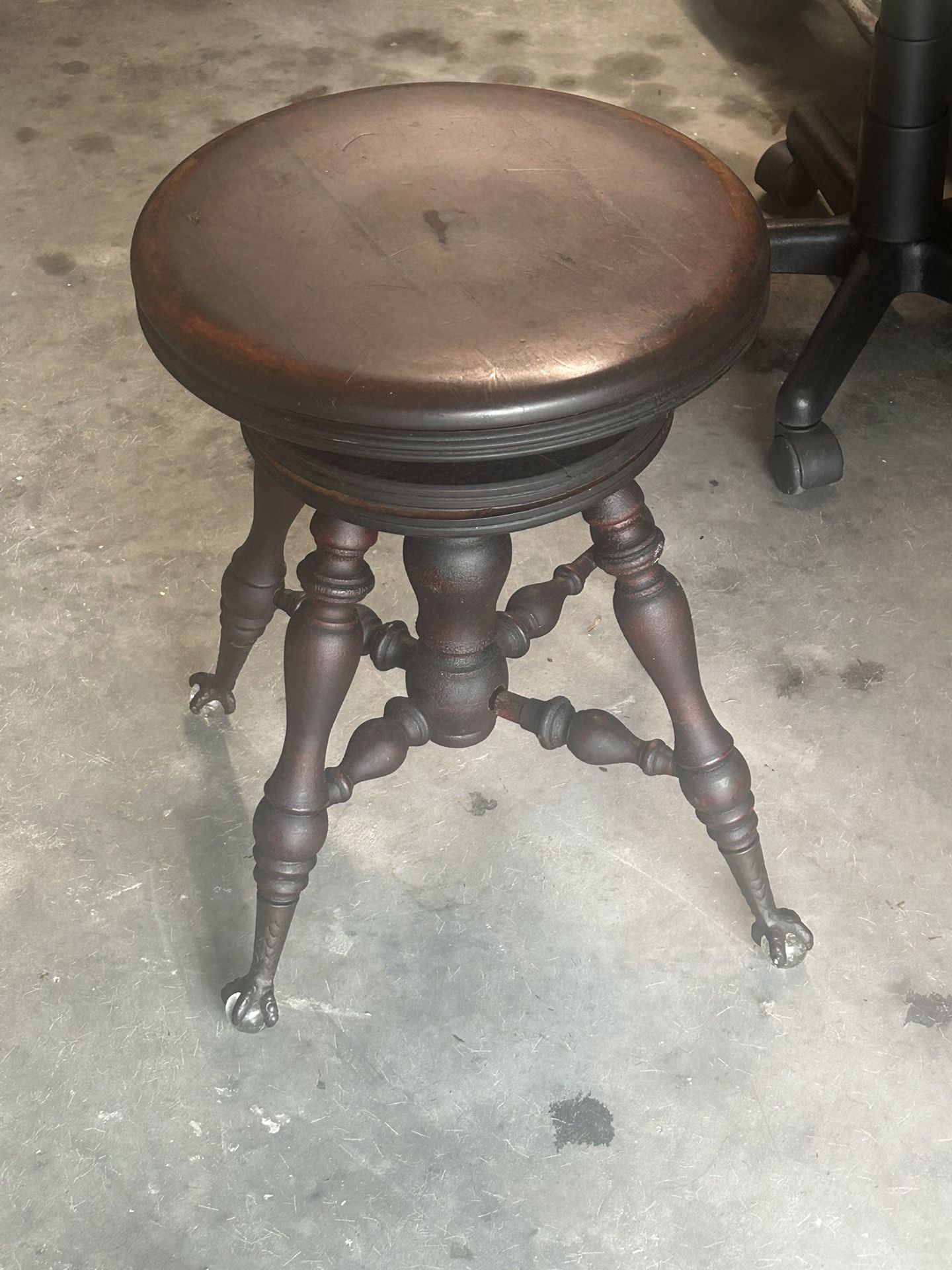 Vintage piano stool, late 1800