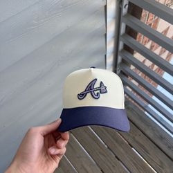 Crème & Purple Atlanta Braves Cap