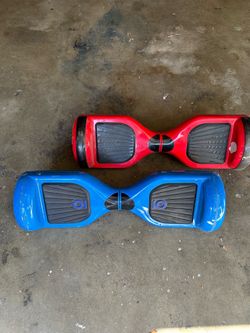 2 Hoverboards Red & Blue – Chargers Not Included