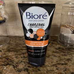 Biore charcoal facial wash/scrub•4.5oz•$4