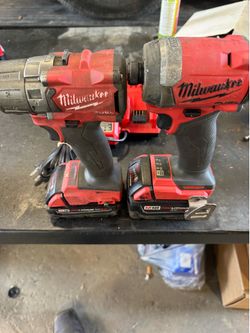 Milwaukee m18 FUEL impact driver and hammer drill