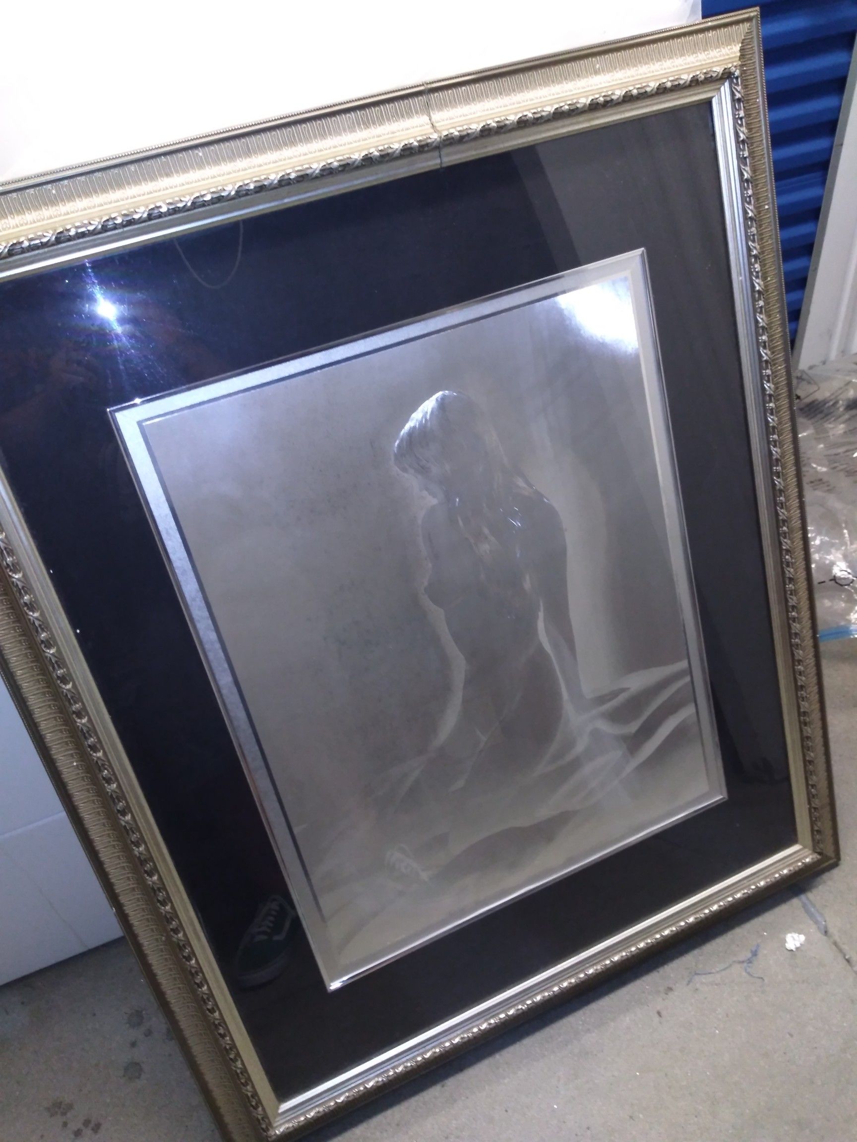 Embossed aluminum art piece. Super cool not something you see on the day to day. Great size. Conversation starter for sure