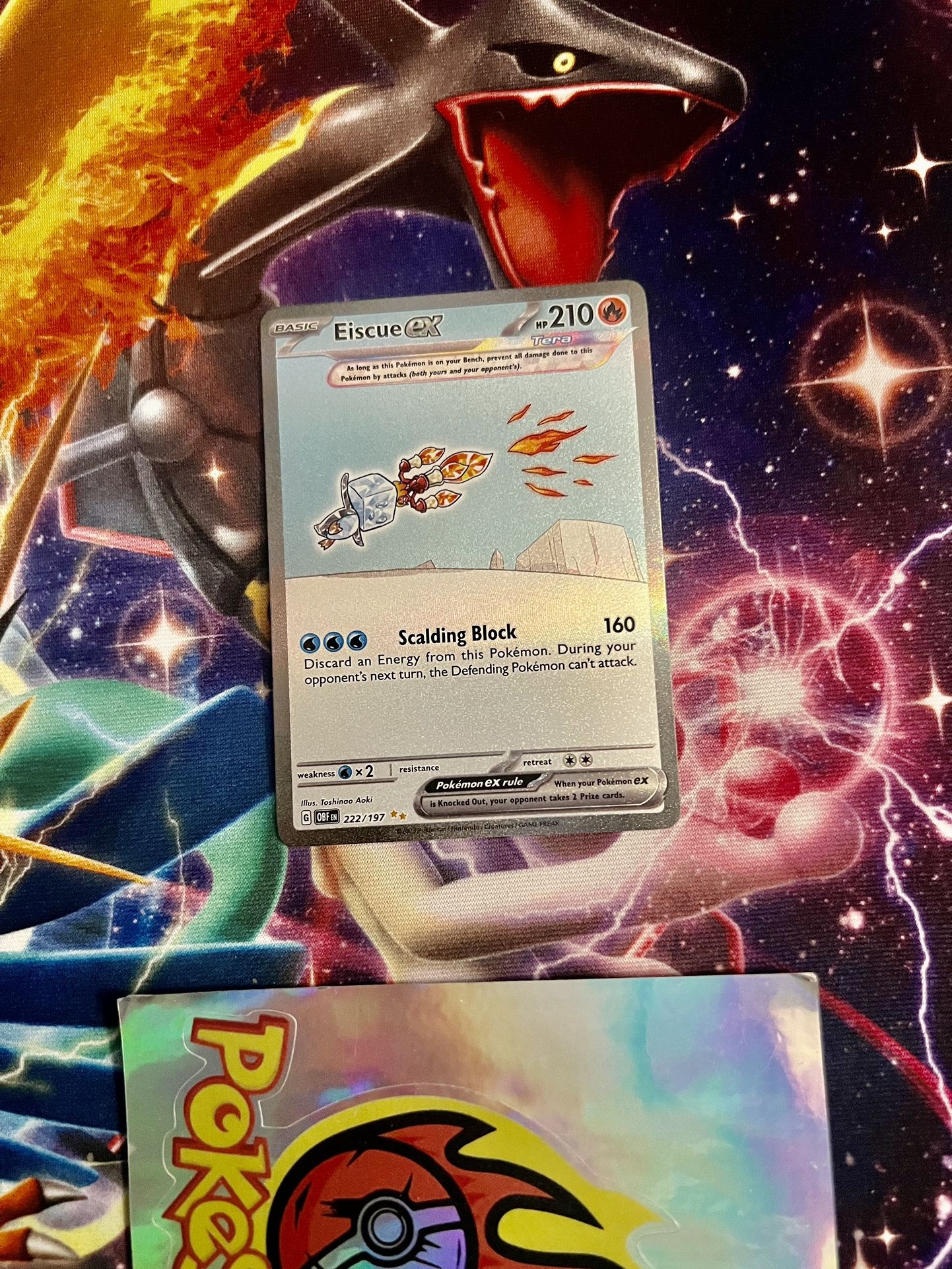Pokemon Eiscue Ex card Full Art Obsidian Flames