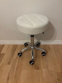 White Rolling Stool