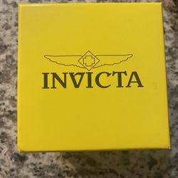 Invicta Men’s Chronograph Watch – Beige/Champagne Dial w/ Orange Accents.