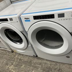 Open Box Whirlpool Front Load Washer Dryer Set Electric 