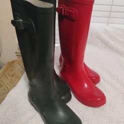 Rainboots Med Red Green