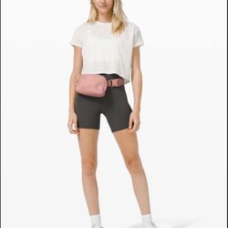 NWT Lulumon Athletica Everywhere Belt Bag Pink Pastel PNPA Fanny Pack Waist Crossbody Running 1L 7.5x5x2