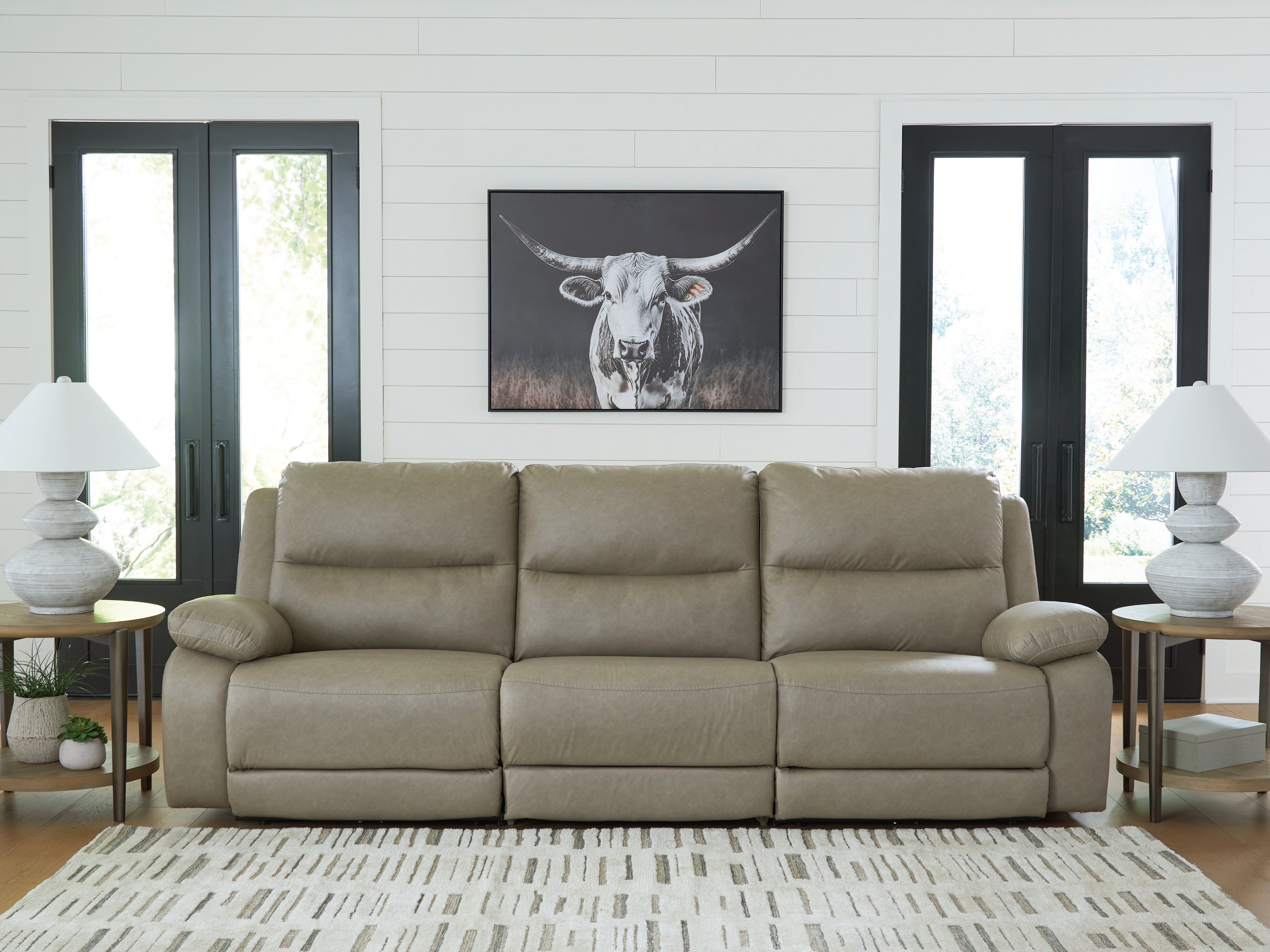 Brannigan Pebble 3-Piece Dual Power Reclining Modular Sectional