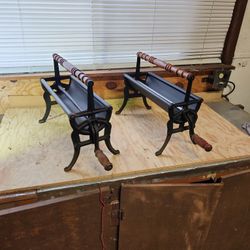 Vintage Fireplace  log and paper rollers 