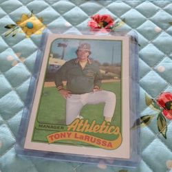 Tony Larussa Error 1989 Topps Baseball Card 