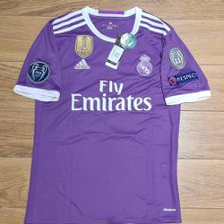 Ronaldo Purple Madrid Retro Jersey 2016 Short Sleeve Champions League 