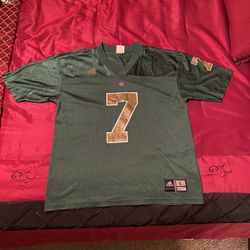 Adidas Norte Dame   Green & Gold #7 Football Jersey