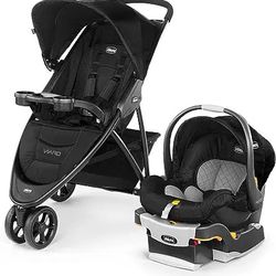 Chicco Travel System Stroller and Car Seat Viaro Black Model **BRAND NEW 