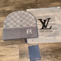 LV Grey Monogram Beanie – New With Tag