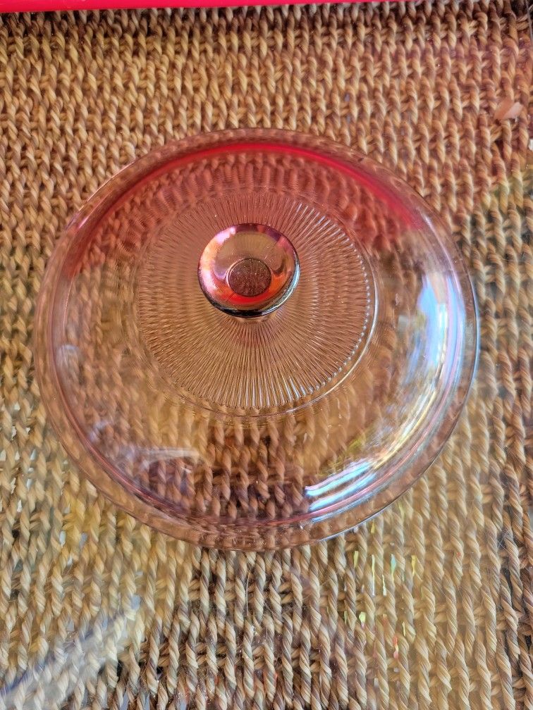 Pyrex V1C 18 Cranberry 6 1/4” Replacement Lid Pyrex Vision Corning Ware