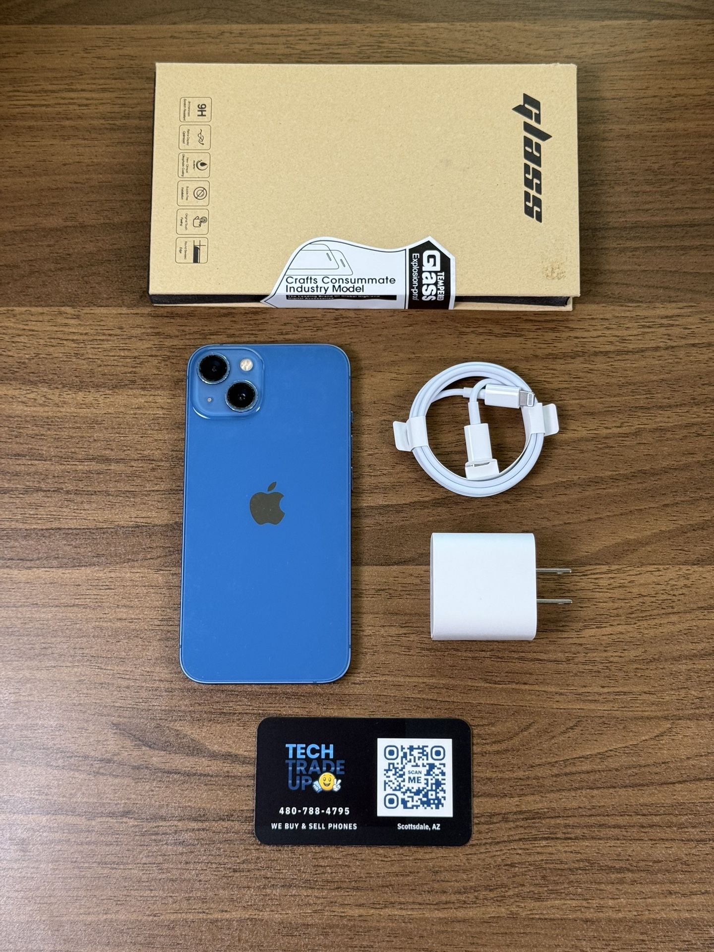 iPhone 13 128Gb Blue 💙 Unlocked *Free Case, Screen Protector And Charger*