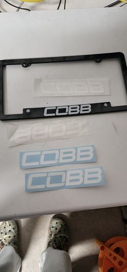 Cobb Stickers And License Frame