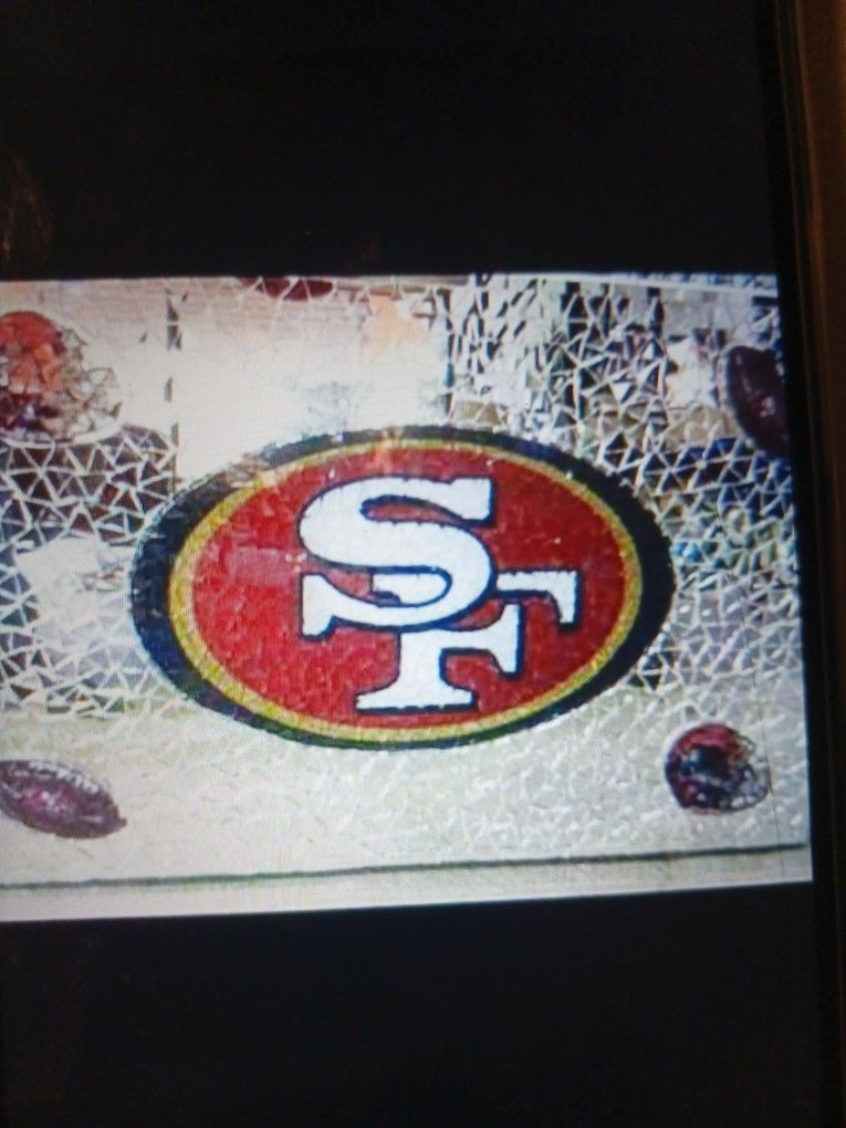 49ers 20x30 Glass Pictures