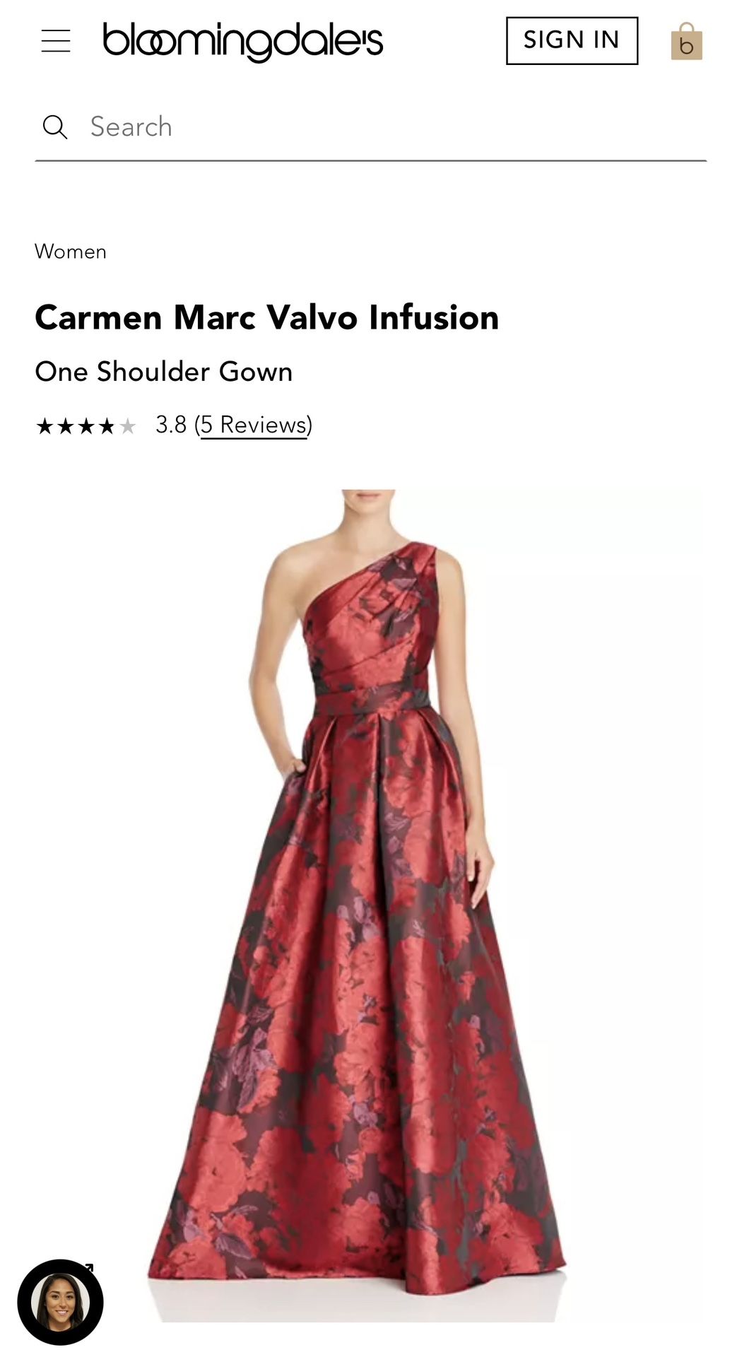 carmen marc valvo infusion one shoulder dress Carmen Marc Valvo Infusion Asymmetric One-Shoulder Cascading Chiffon Gown