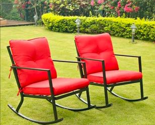 New in box outdoor  aluminum rocking chairs  2 pcs