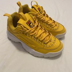 Fila Disruptor Shoes Yellow Size 8