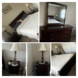 Cherry wood bedroom set For Sale!
