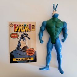 Vintage Tick Figurine & Comic Book