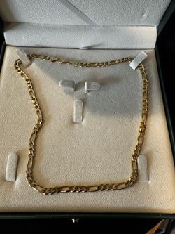 14k solid figaro chain