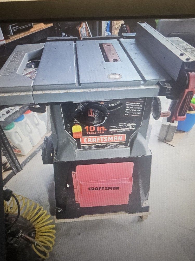 Craftsman Tabke Saw And Dust Collector