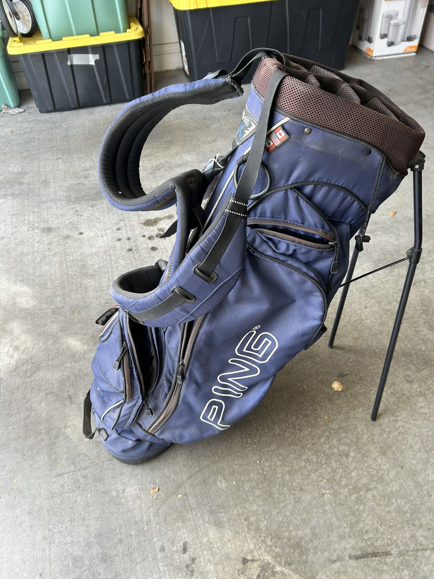 PING Hoofer 2 Stand Golf Bag - Black/Blue Dual Strap