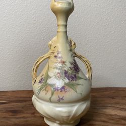 Antique Ceramic Vase Hand painted 