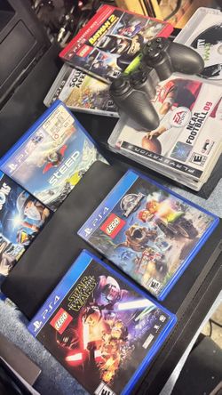 PS4 W/4 Games & PS3 W/4 Games N Controller 