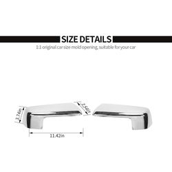 Voodonala Side Mirror Cover Trim Compatible with Chevy Silverado/GMC Sierra 1(contact info removed)-2022 (Chrome)
